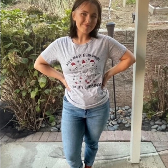 When You are Dead Inside Christmas T-Shirt - Picture 3 of 3